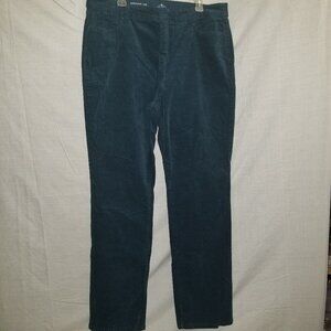St. Johns Bay Women’s Corduroy Jeans Teal Mid Rise Size 18T